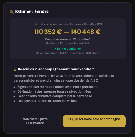 Estimation de lot par données DVF